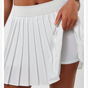 Garage White Pleated Skirt